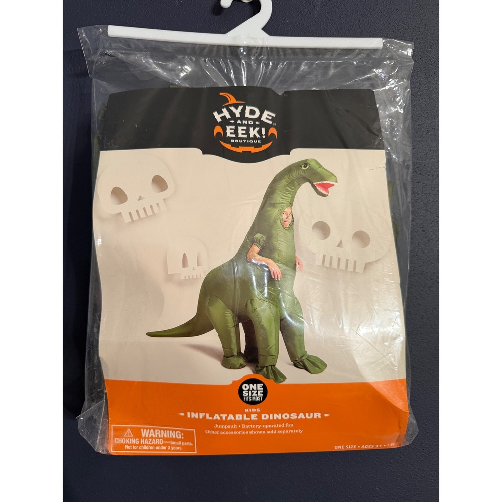 Hyde & EEK Kids Inflatable Dinosaur Costume One Size Green Brachiosaurus NWT
